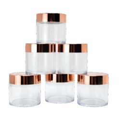 6 PC Rose Gold Mixing Jars, 1 Oz