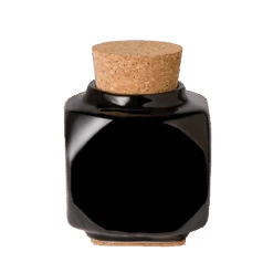 Ceramic Dappen Dish Black W/Cork