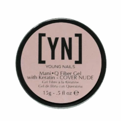 Mani•Q Fiber Gel With Keratin, Cover Nude, 15g Jar